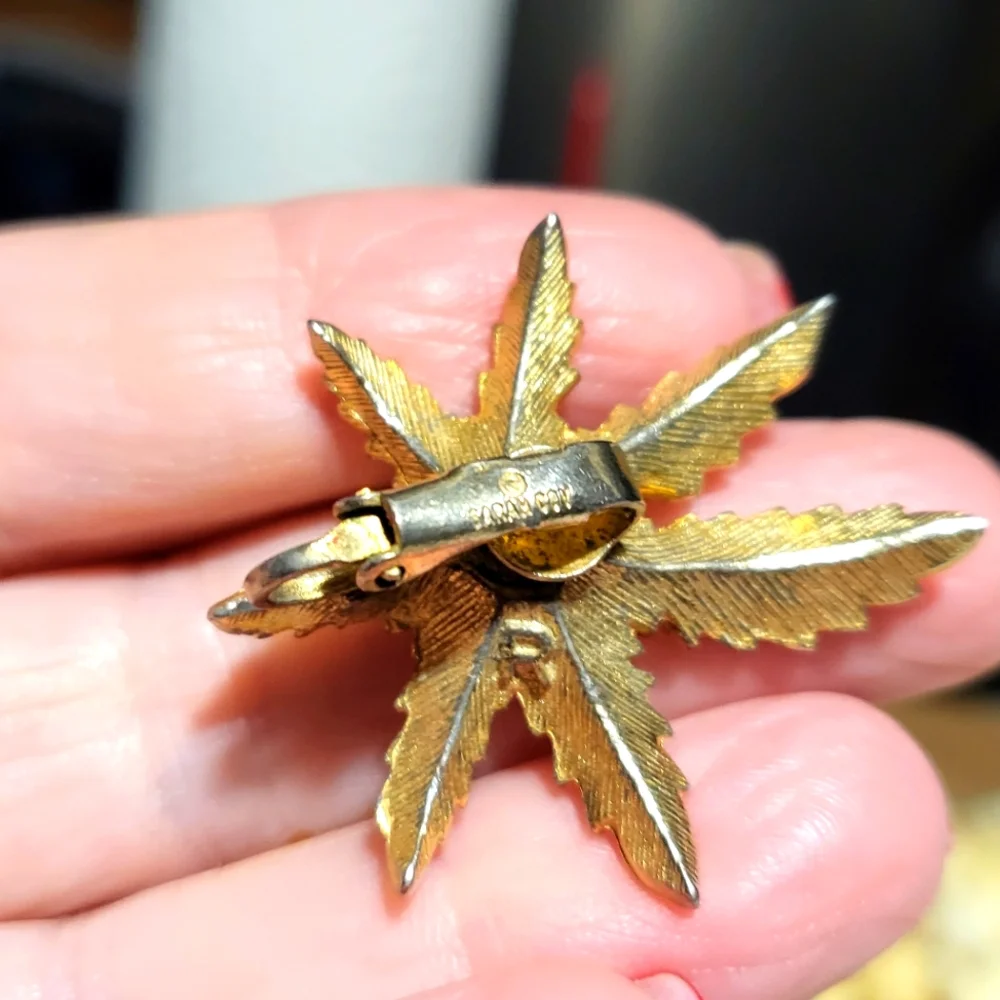 Vintage Sarah Coventry Leaf Earrings, Clip On’s, Goldtone‎